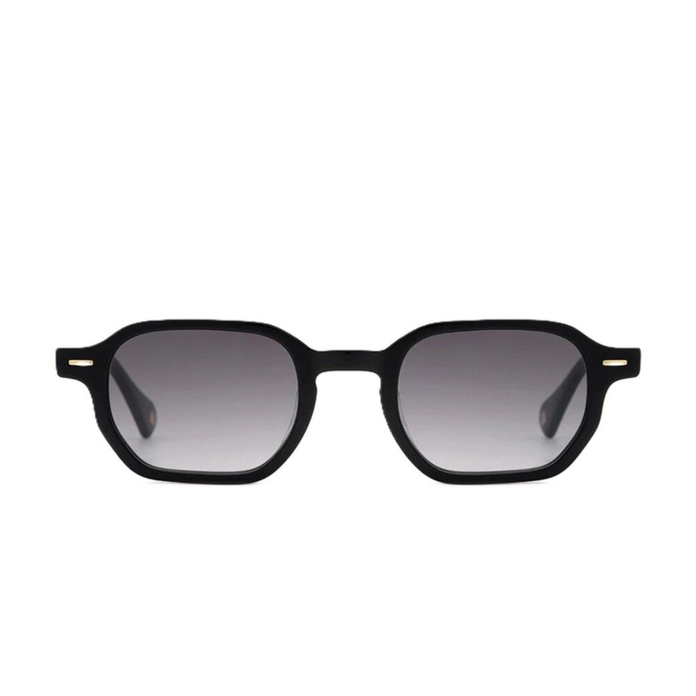 Carolina Lemke Black Hexagonal Round Sunglasses - New w Box - CL9411